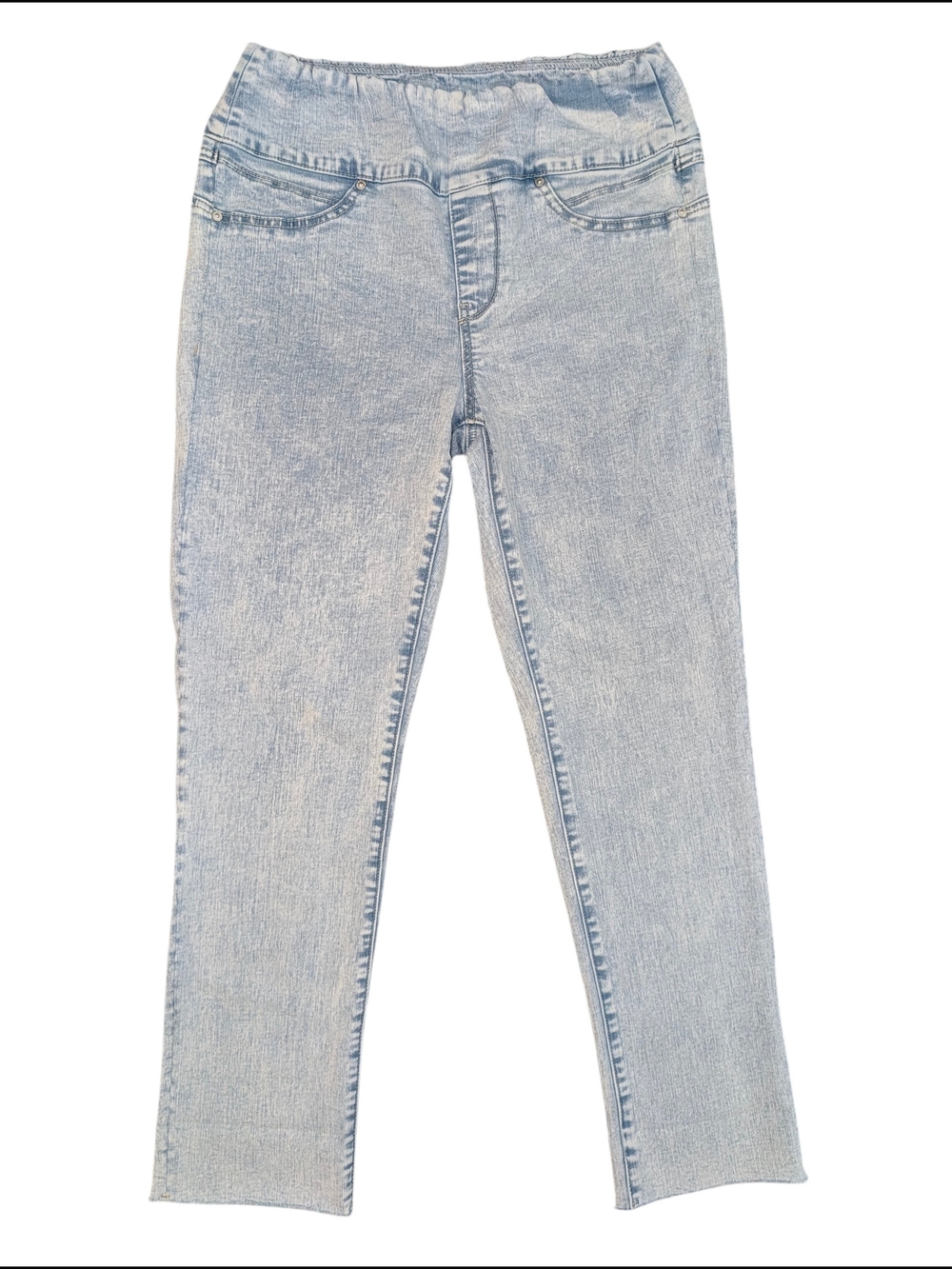Seven7 Women's 12 Pale Blue Light Wash Stretch Pull On Skinny Jeans